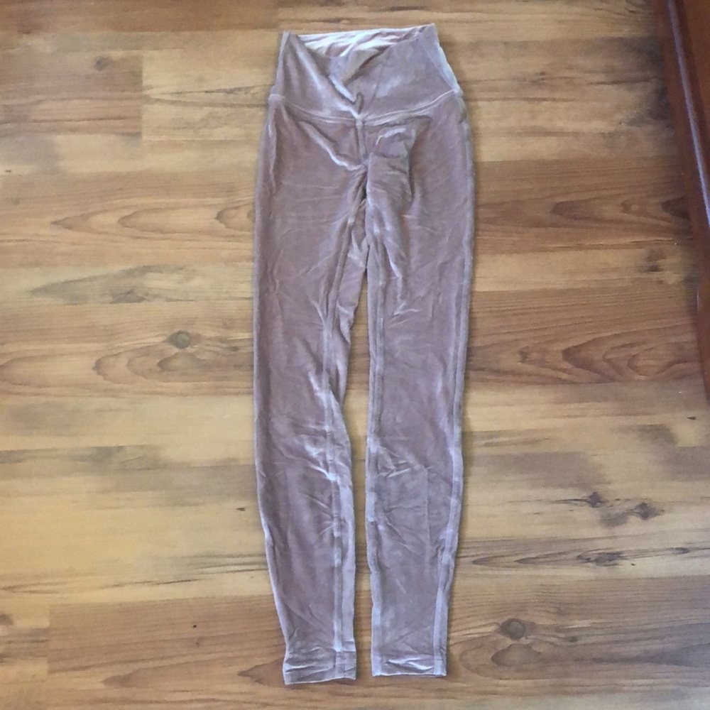 Lululemon Wunder Under Velvet Leggings High Rise Tight 28” Spanish Oak - Pink - Picture 5 of 8